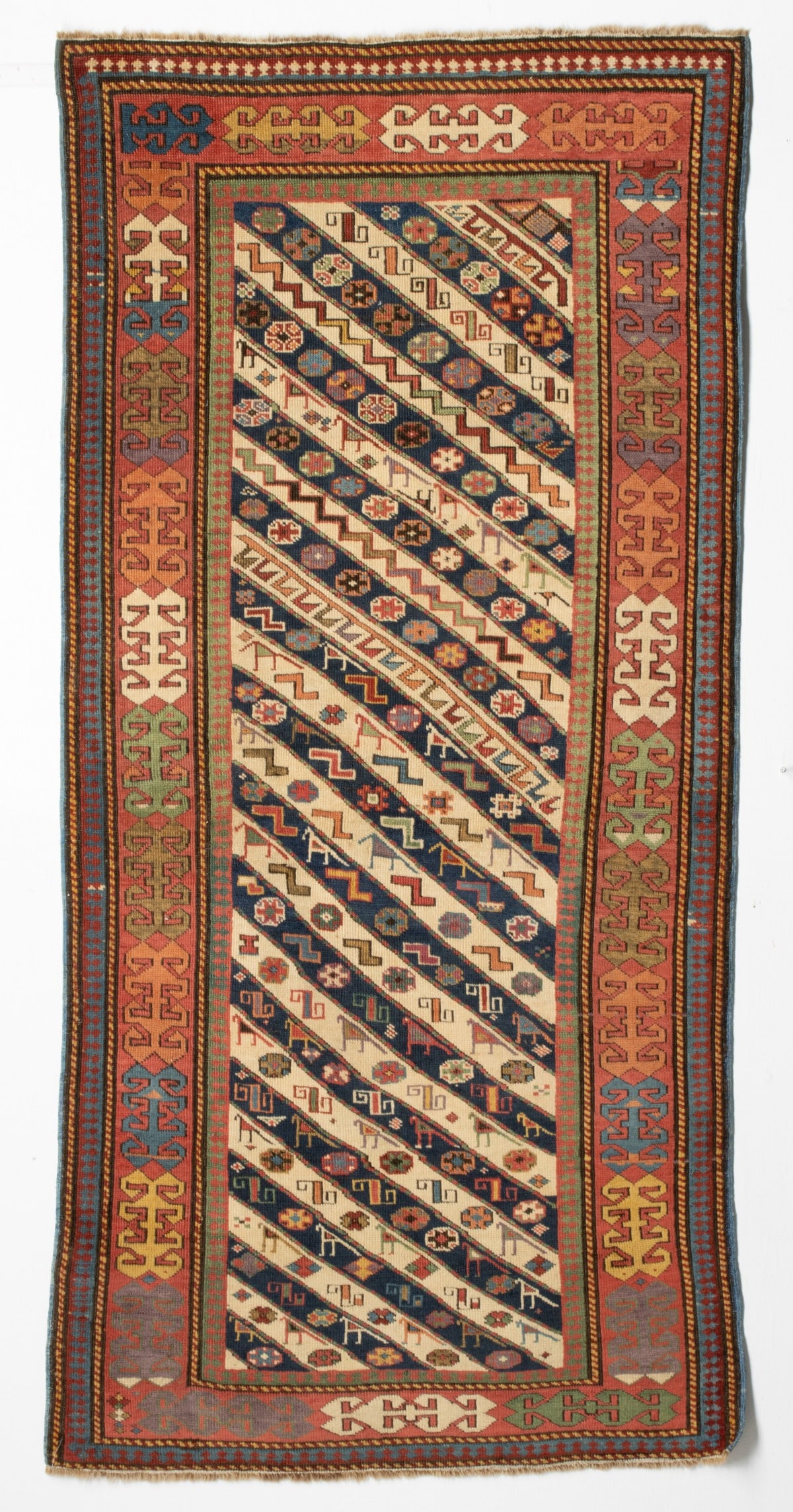 FINE UNUSUAL AKSTAFA RUG, EAST CAUCASUS, CIRCA 1880 (1 of 14)