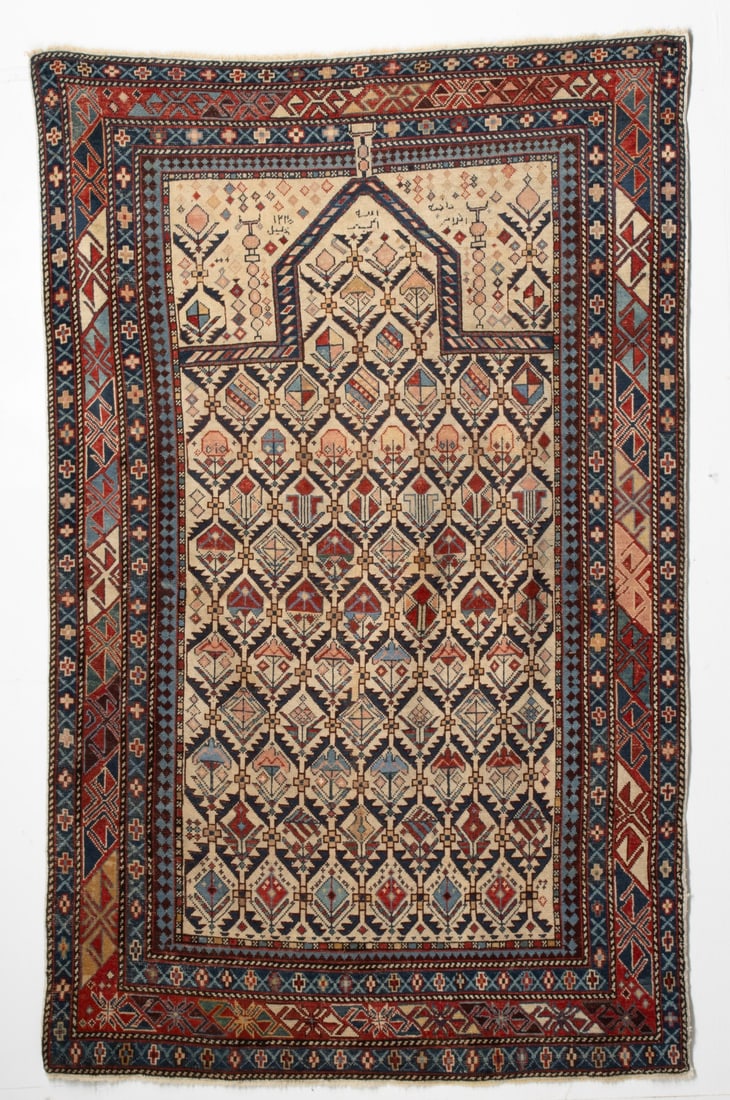 SHIRVAN PRAYER RUG, EAST CAUCASUS, CIRCA 1880 (1 of 18)