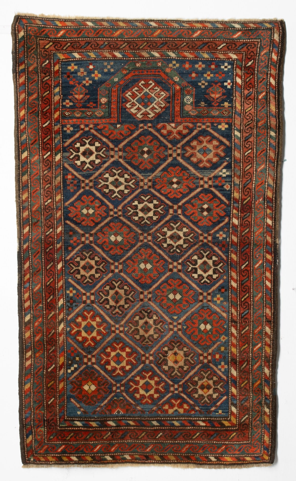 KUBA PRAYER RUG, NE CAUCASUS, LAST QUARTER 19TH C (1 of 16)