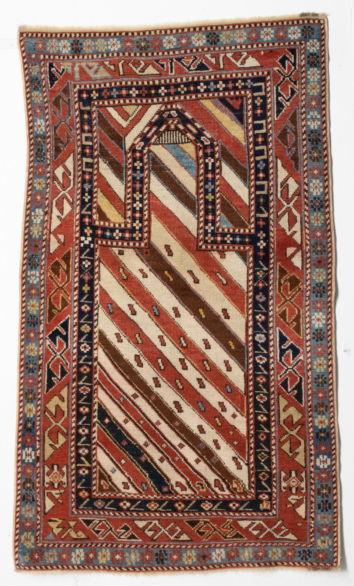 SHIRVAN PRAYER RUG, EAST CAUCASUS, CIRCA 1875 (1 of 16)