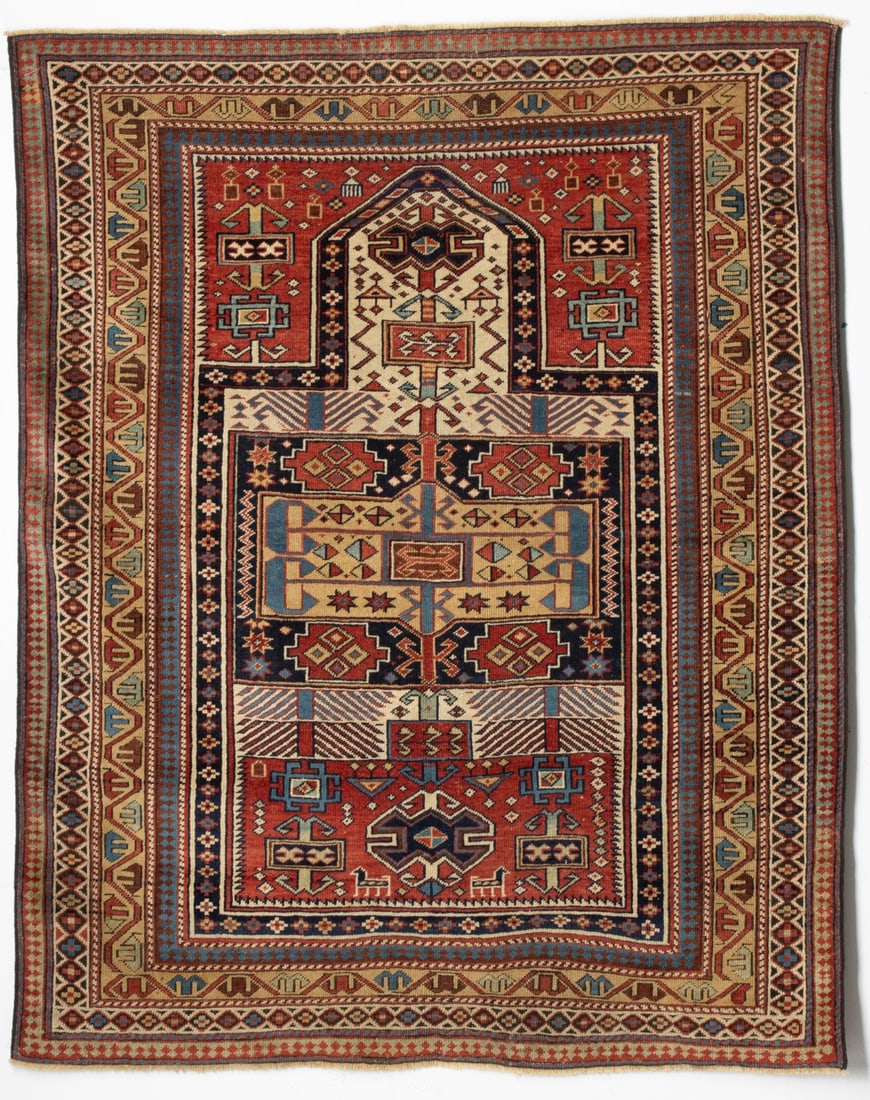 FINE SHIRVAN PRAYER RUG, CIRCA 1900 (1 of 15)