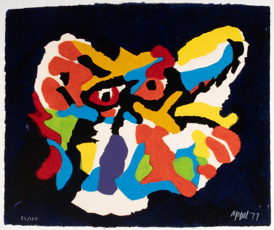 KAREL APPEL (1921-2006) SIGNED POCHOIR AND CARBORUNDUM (1 of 9)