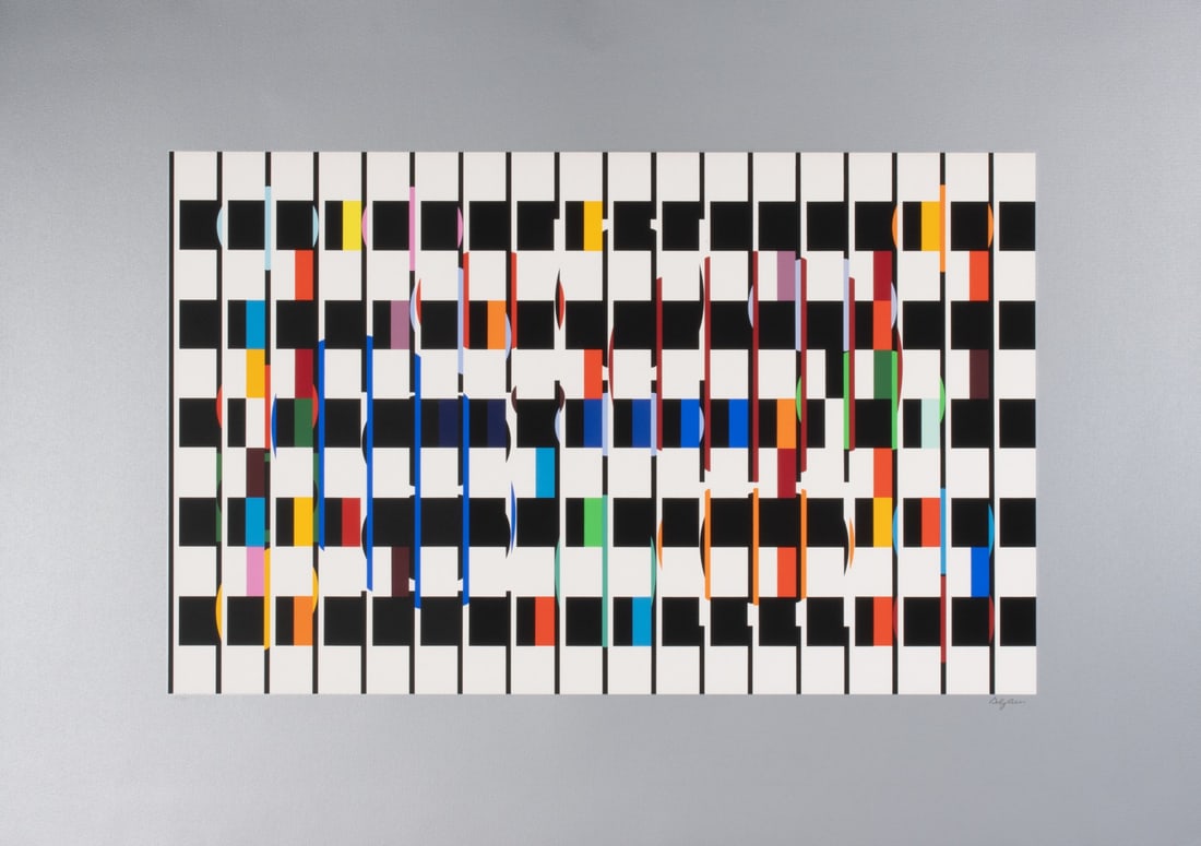 YAACOV AGAM (BORN 1928) PENCIL SIGNED SERIGRAPH (1 of 10)