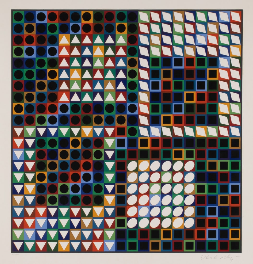 VICTOR VASARELY (1906-1997) PENCIL SIGNED SERIGRAPH (1 of 11)