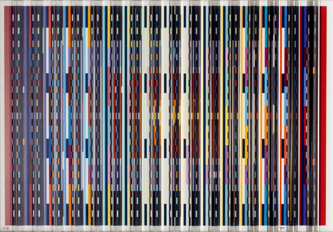 YAACOV AGAM (BORN 1928) RARE LOW EDITION PRISMAGRAPH (1 of 12)