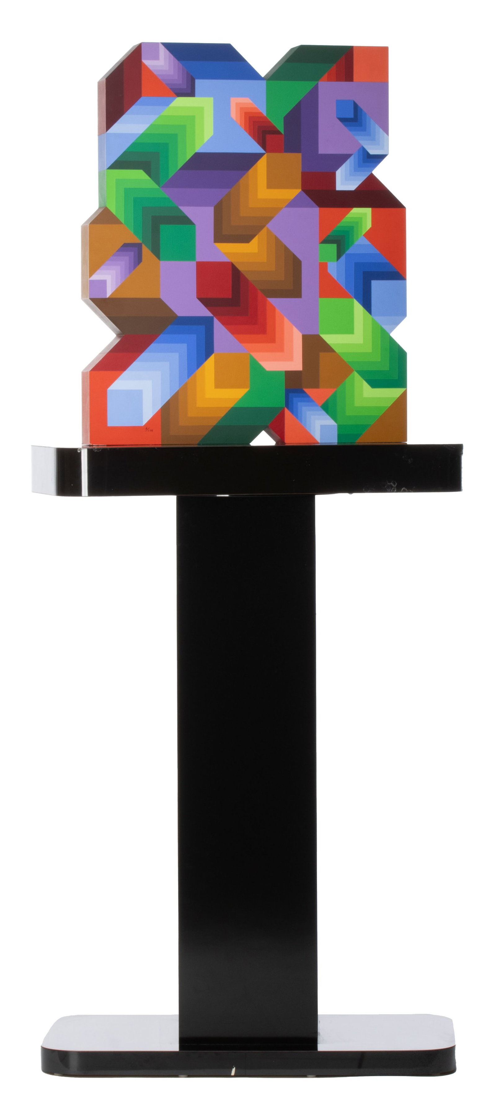 VICTOR VASARELY (1906-1997) ACRYLIC ON WOOD SCULPTURE (1 of 20)