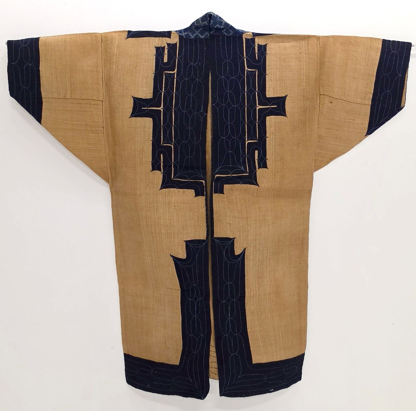 A FINE AND RARE JAPANESE AINU ELM BARK CEREMONIAL ROBE (1 of 2)