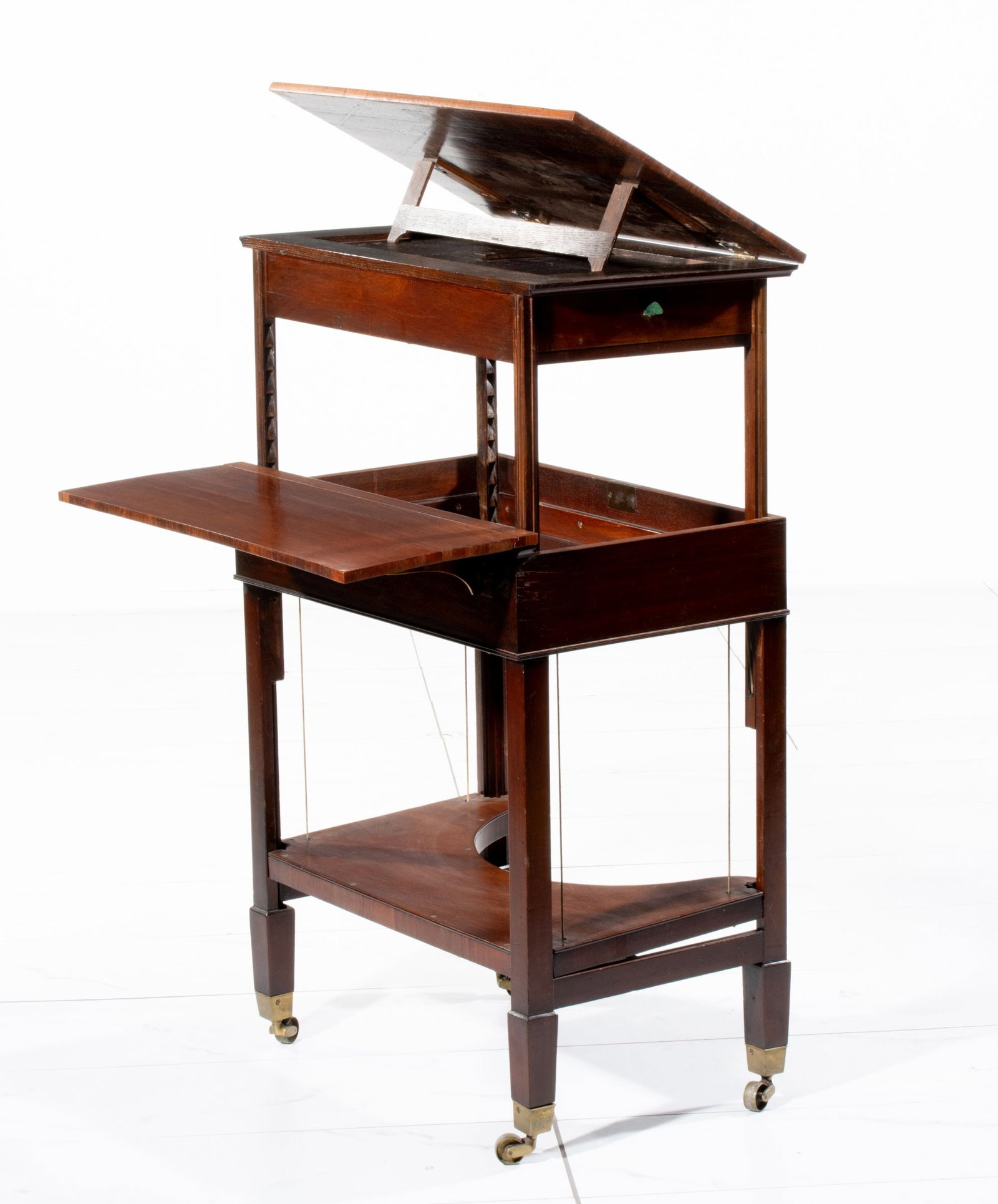 AN ADJUSTABLE 19TH CENTURY STANDING ARCHITECT'S TABLE - 2