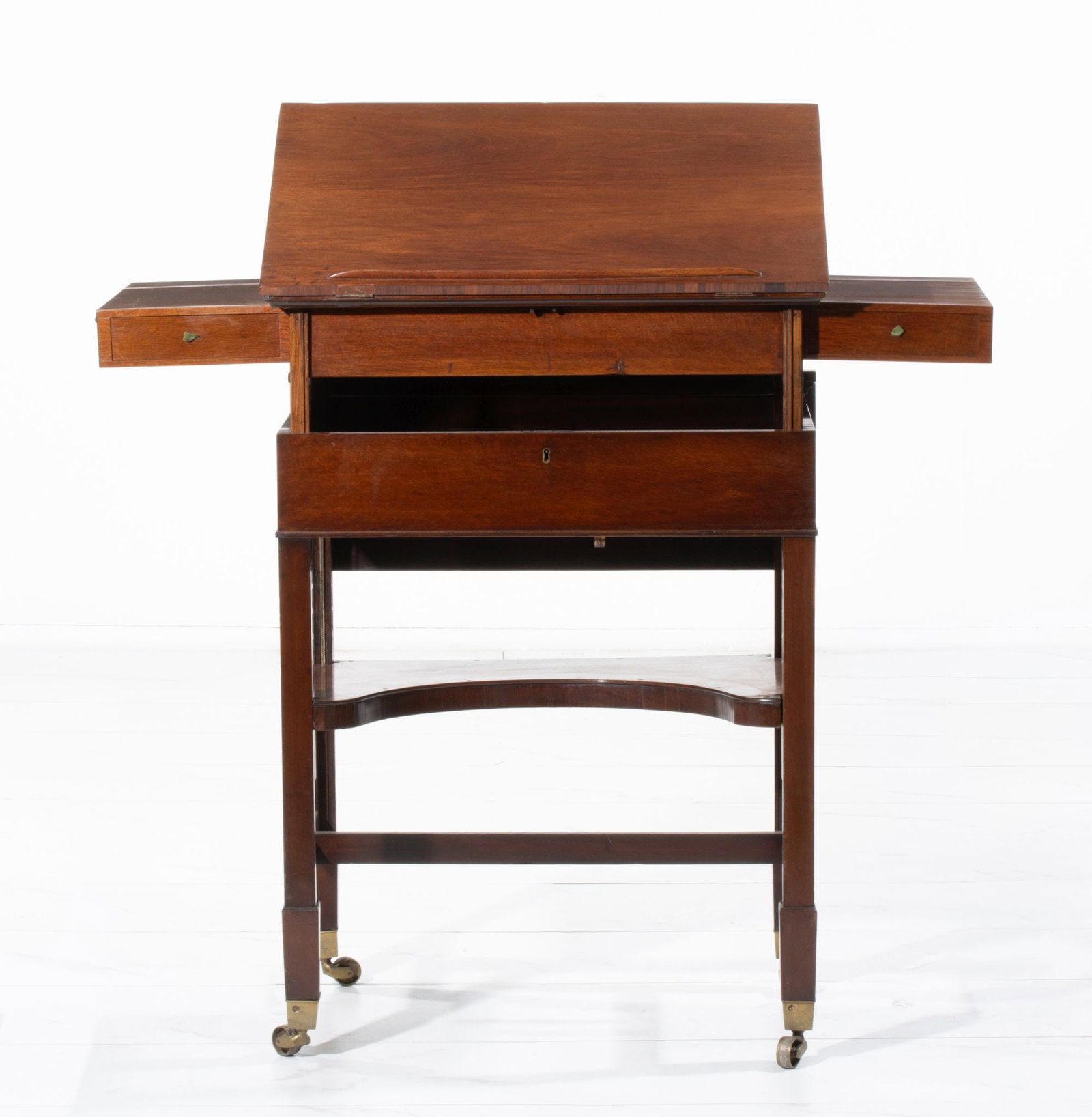 AN ADJUSTABLE 19TH CENTURY STANDING ARCHITECT'S TABLE - 5