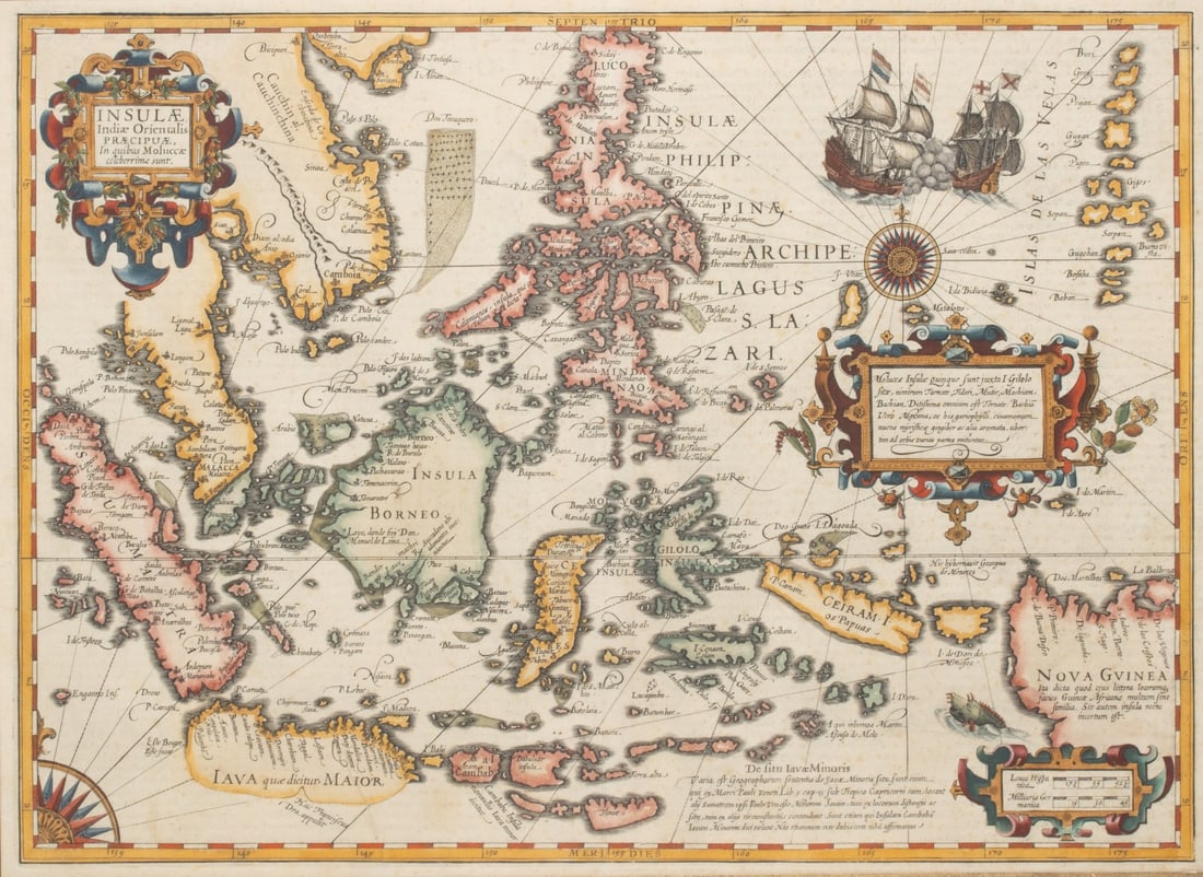 MERCATOR & HONDIUS MAP OF THE SPICE ISLANDS CIRCA 1630 (1 of 10)