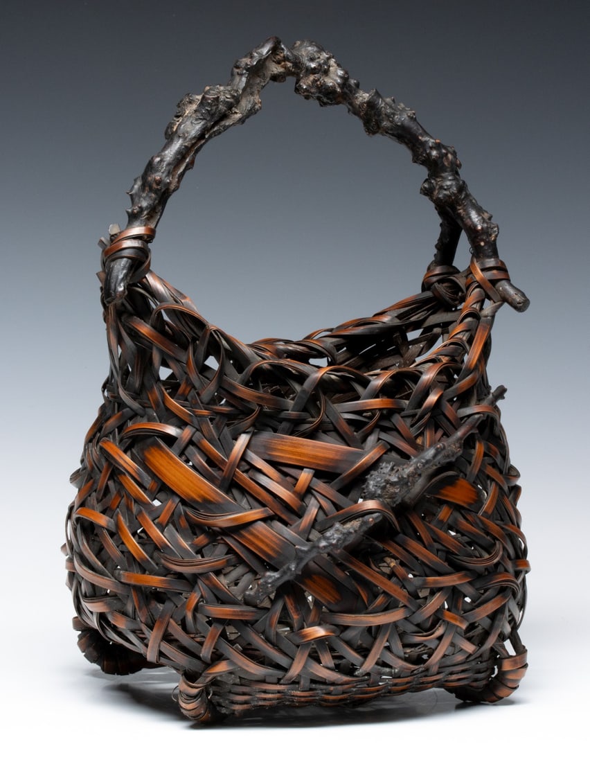 A FINE & HANDSOME JAPANESE IKEBANA BASKET, ADAIR ESTATE (1 of 9)