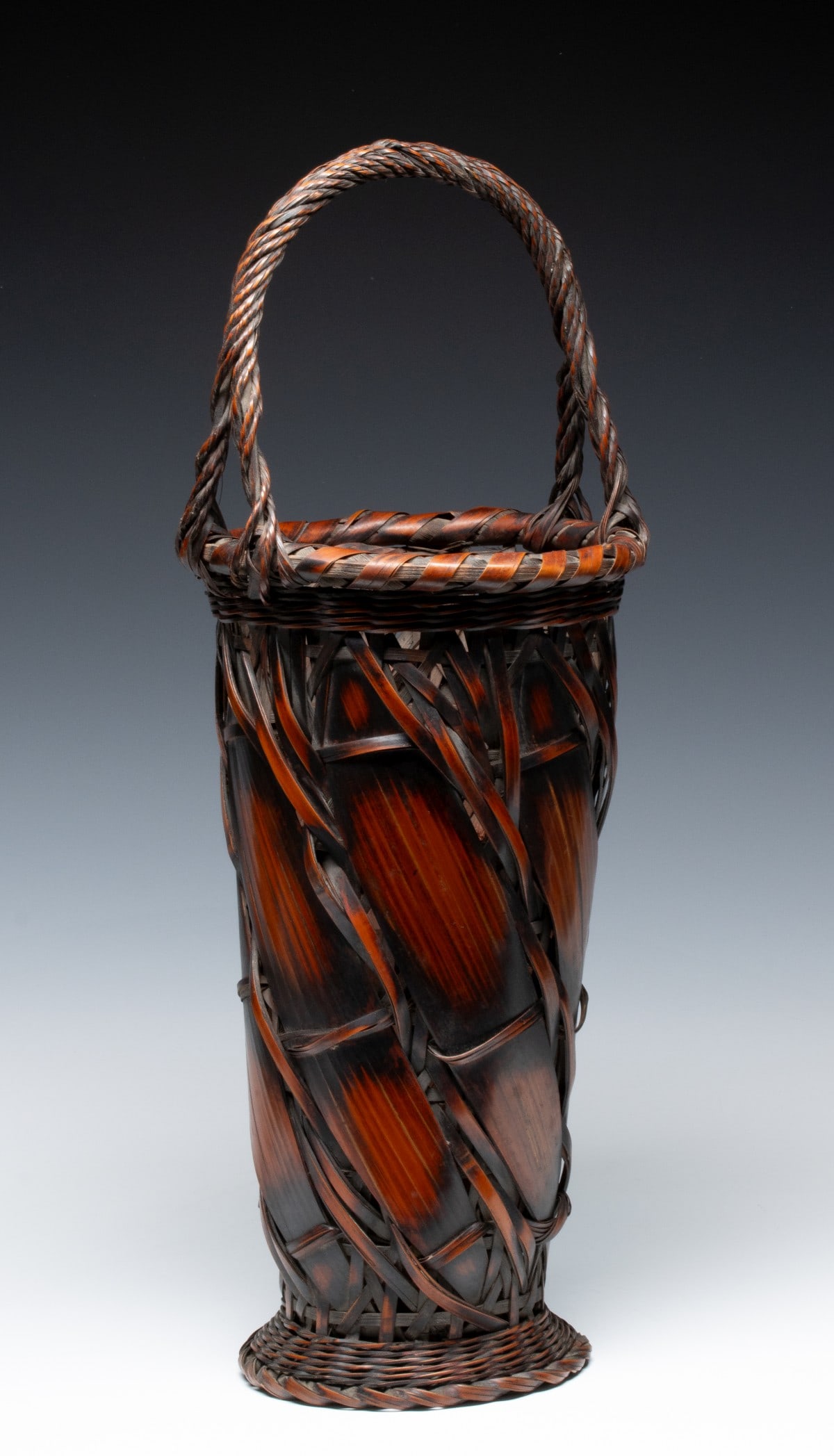 A TALL JAPANESE BAMBOO BASKET FOR IKEBANA, ADAIR ESTATE (1 of 11)