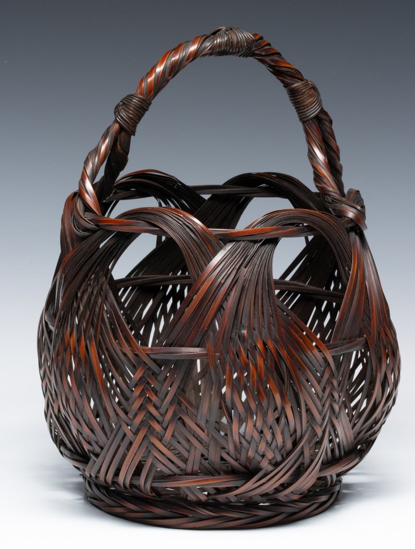 A BAMBOO BASKET FOR FLOWER ARRANGEMENT, ADAIR ESTATE (1 of 11)