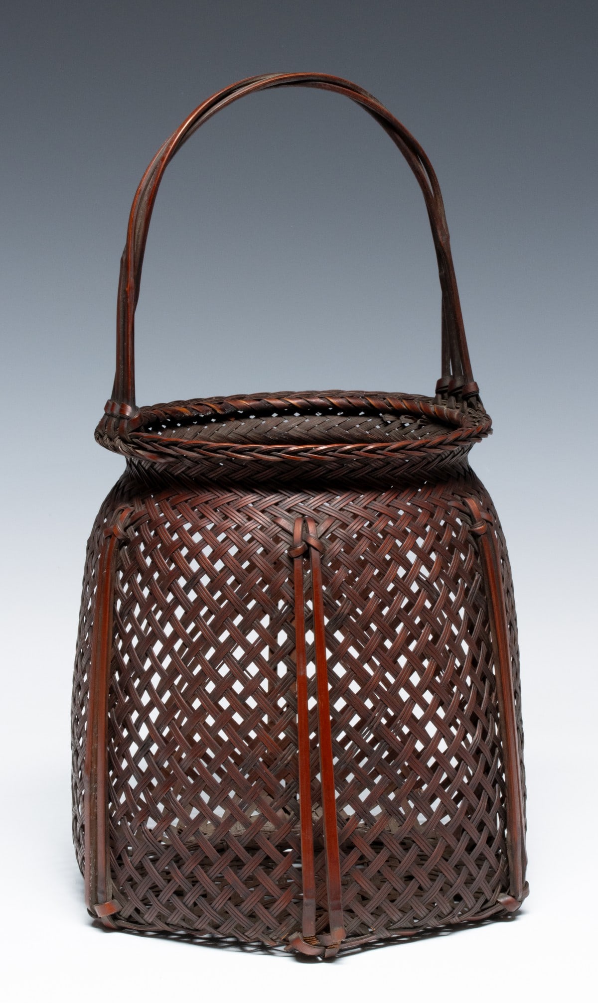 A HONEYCOMB WEAVE JAPANESE BAMBOO BASKET, ADAIR ESTATE (1 of 9)