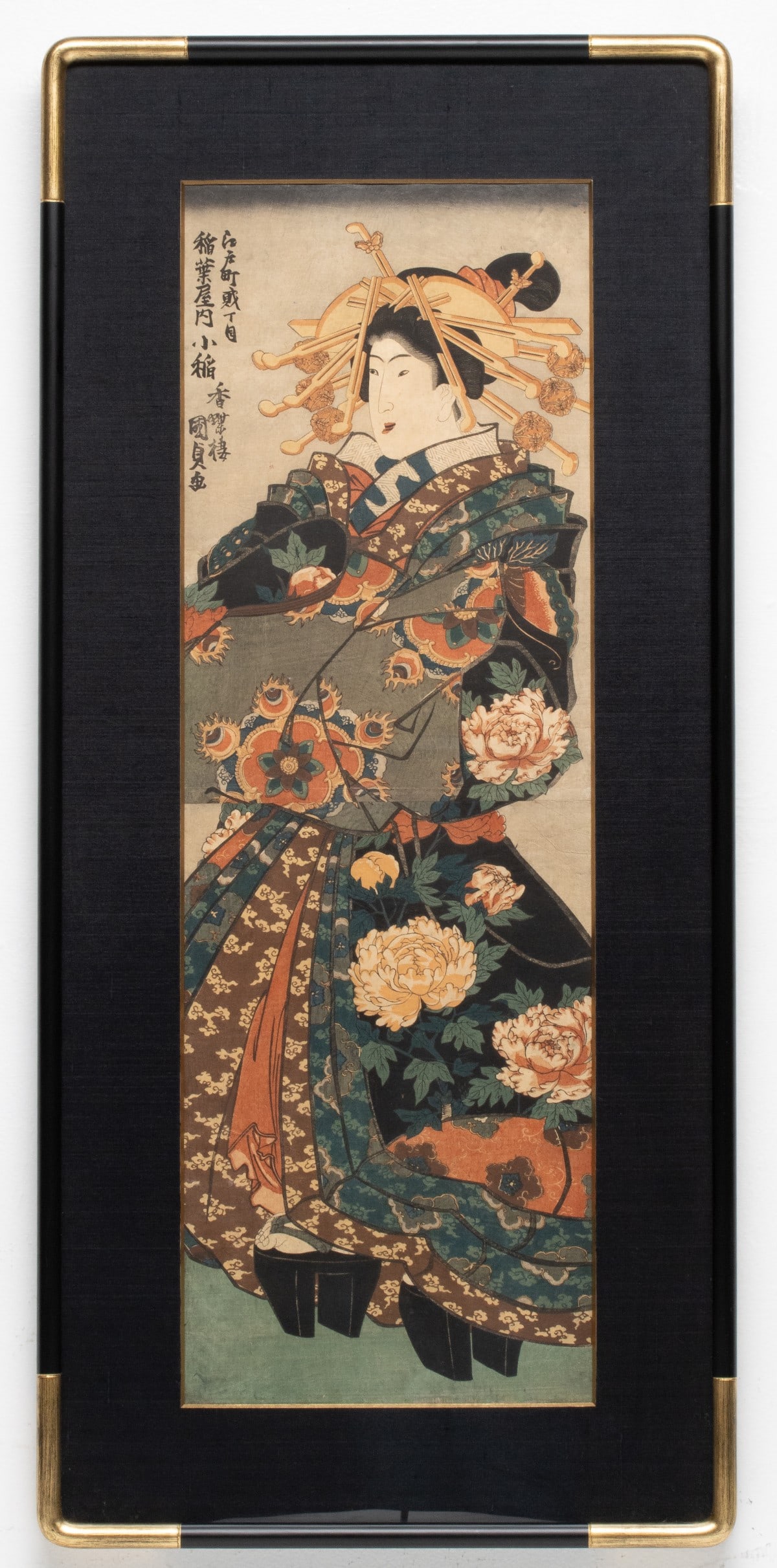 AN 1830s JAPANESE WOODBLOCK PRINT PORTRAIT OF AN ORIAN (1 of 13)