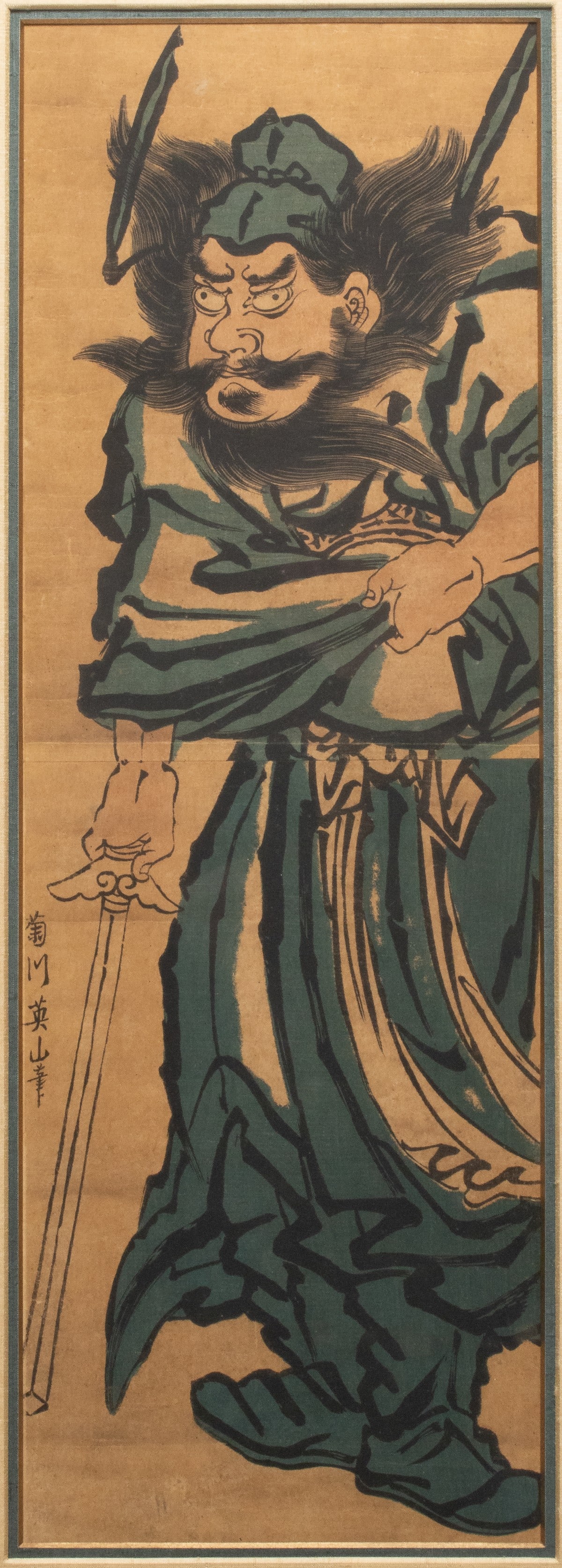 A JAPANESE WOODBLOCK PRINT OF SHOKI THE DEMON QUELLER (1 of 13)