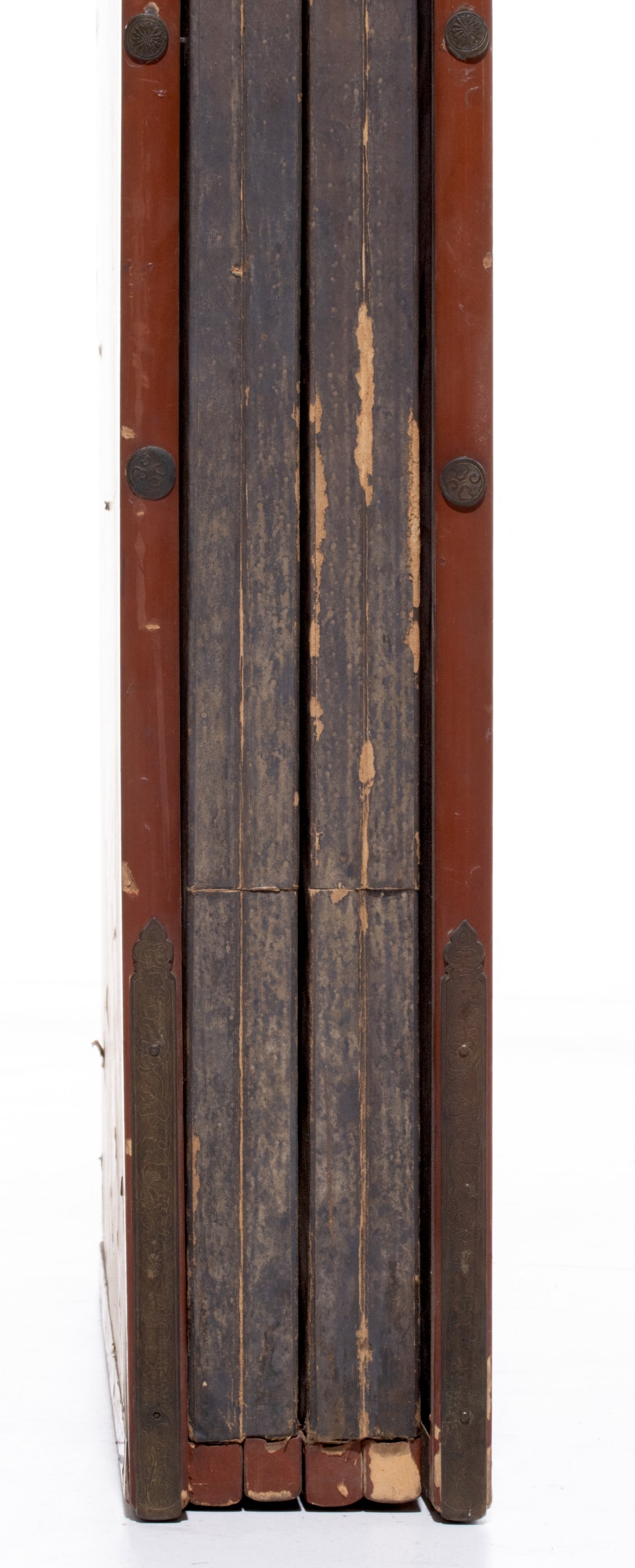 A FINE JAPANESE SIX PANEL SILVER LEAF FOLDING SCREEN - 10