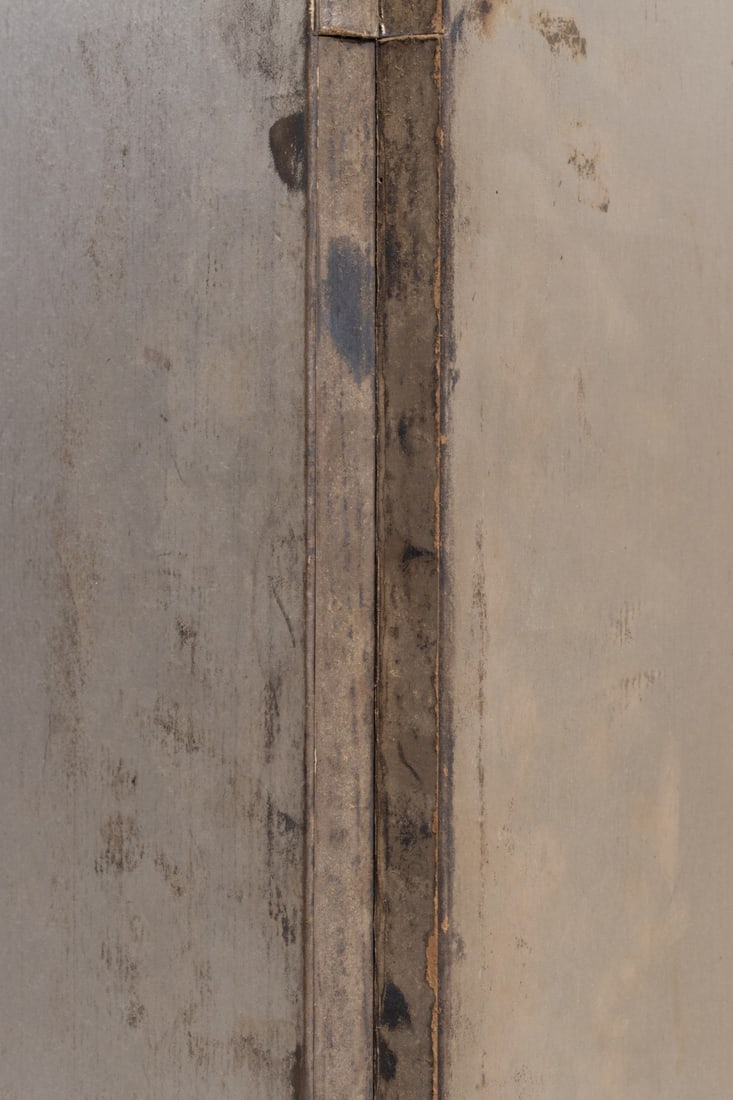 A FINE JAPANESE SIX PANEL SILVER LEAF FOLDING SCREEN - 6