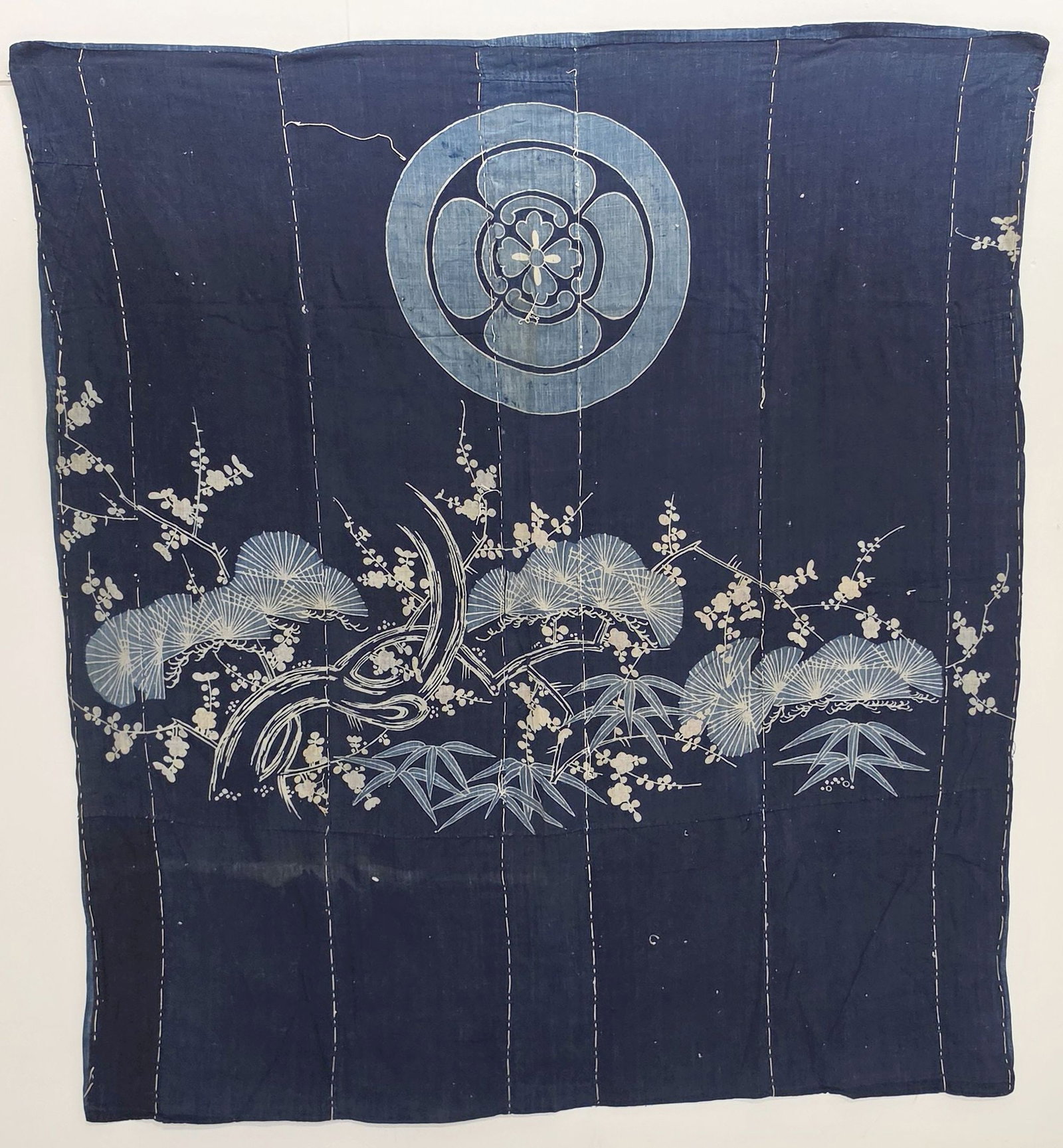 A MEIJI BED COVER WITH OTHER JAPANESE TEXTILES (1 of 6)