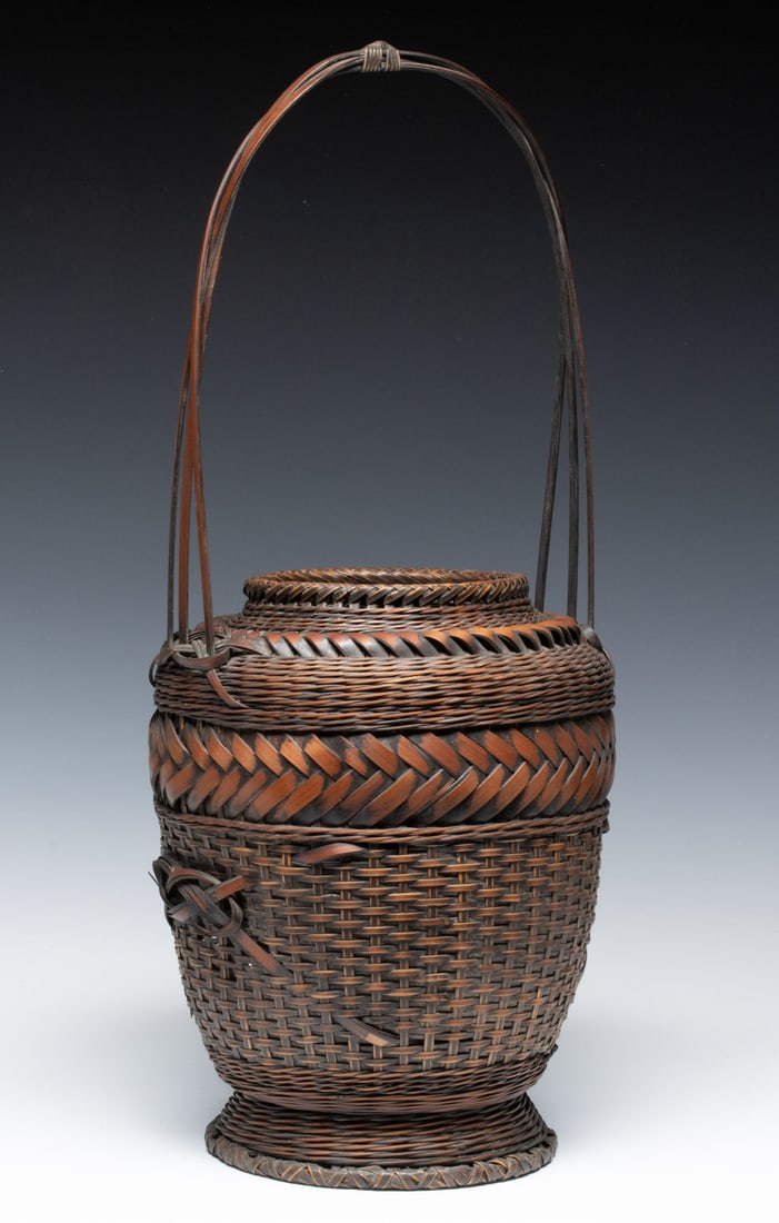 HIGH HANDLE BASKET FOR FLOWER ARRANGING, ADAIR ESTATE (1 of 12)