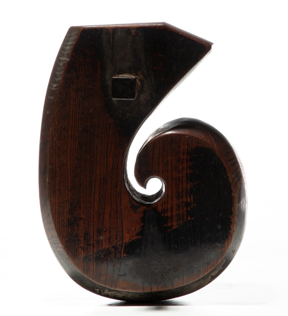 A FINELY PATINATED ANTIQUE JAPANESE KEYAKI HEARTH HOOK (1 of 12)