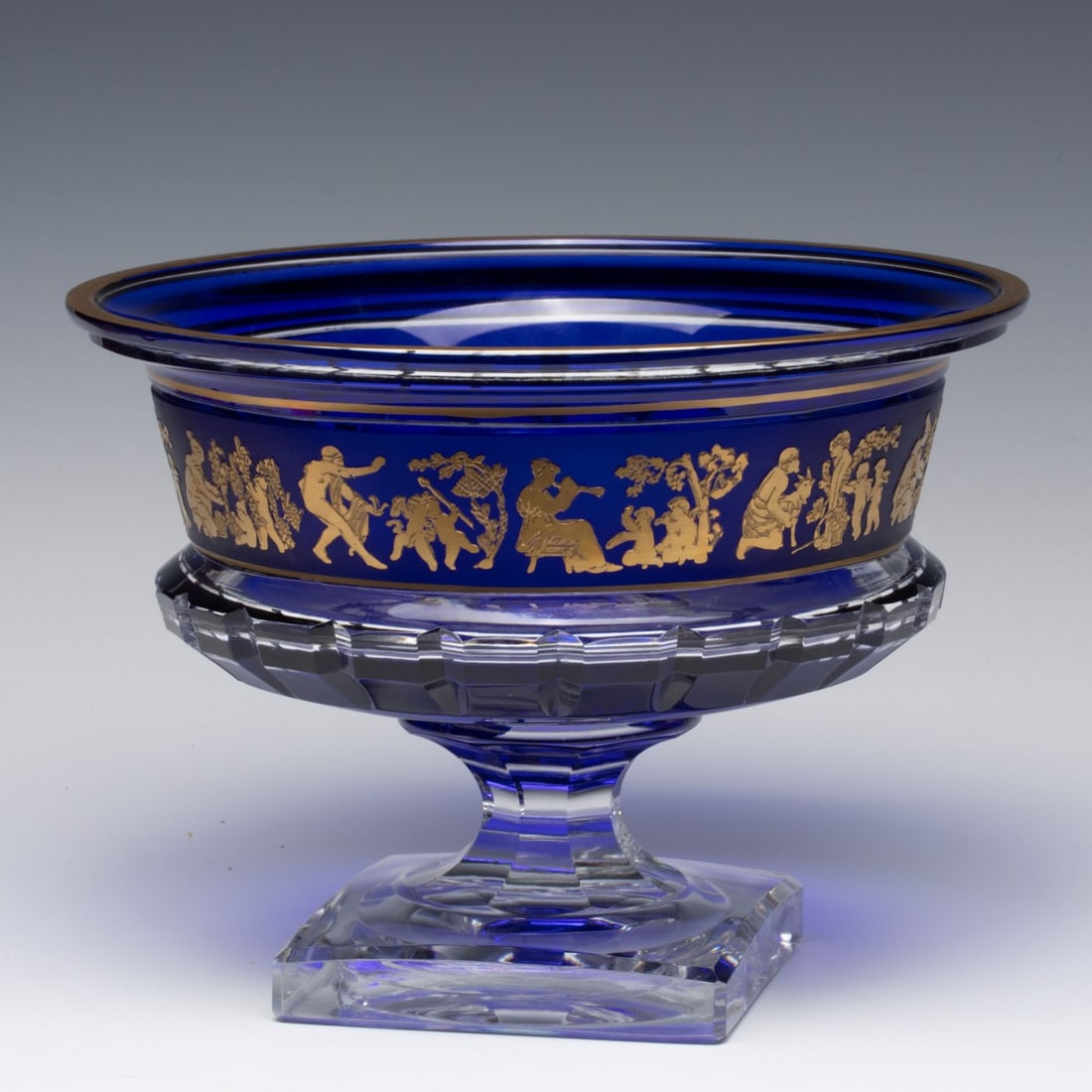 A VAL ST. LAMBERT CUT TO CLEAR CRYSTAL CENTERPIECE (1 of 4)