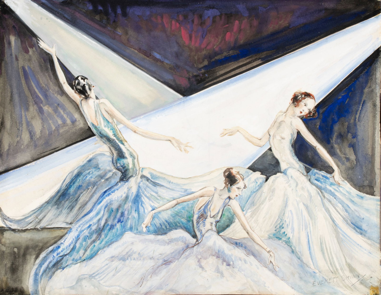 EVERETT SHINN (1876-1953) WATERCOLOR ON PAPER (1 of 12)