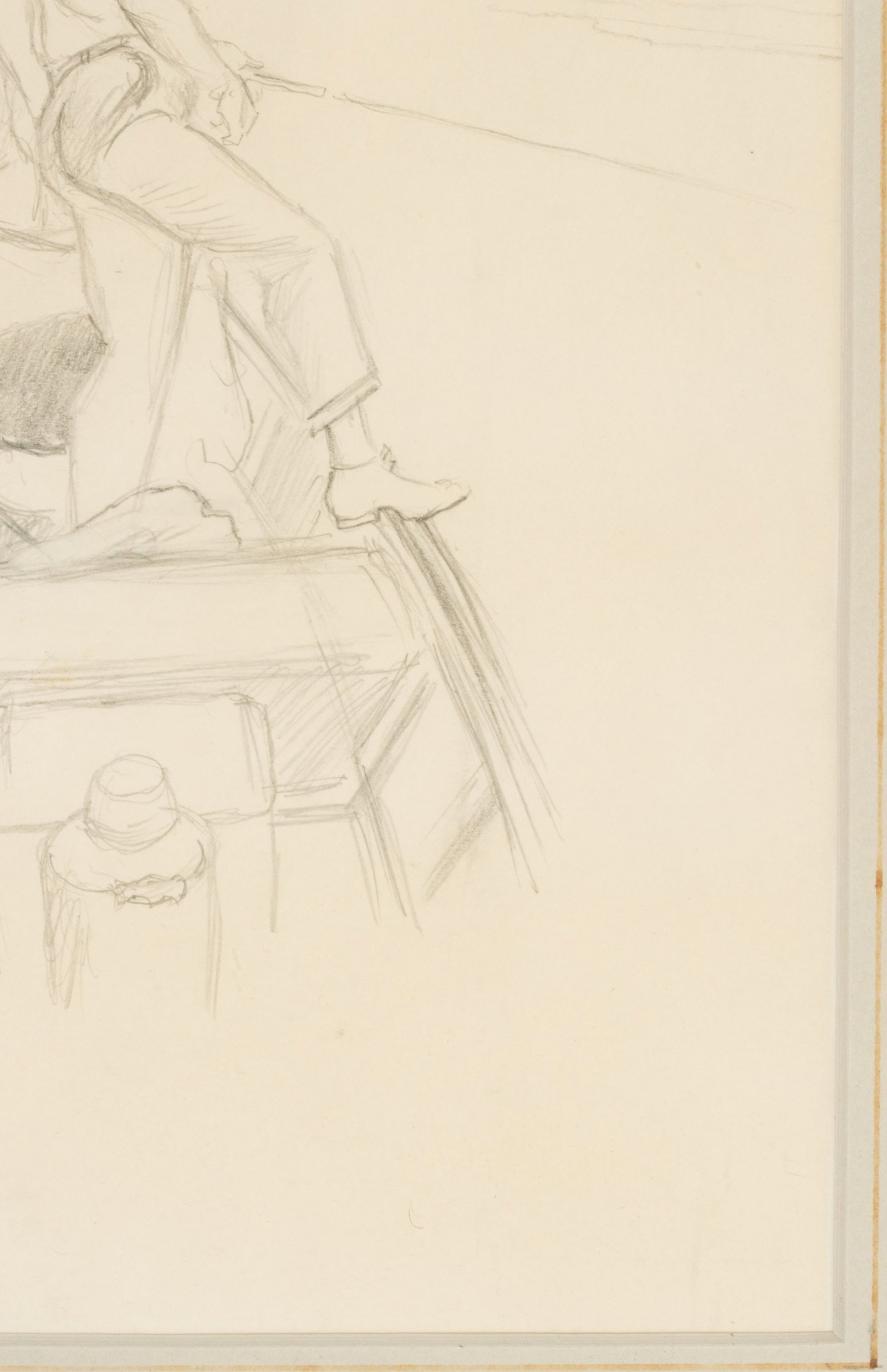 THOMAS HART BENTON: TWO UNSIGNED GRAPHITE STUDIES - 5