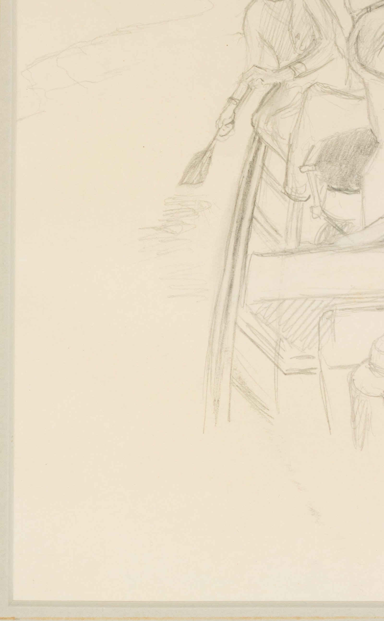 THOMAS HART BENTON: TWO UNSIGNED GRAPHITE STUDIES - 6