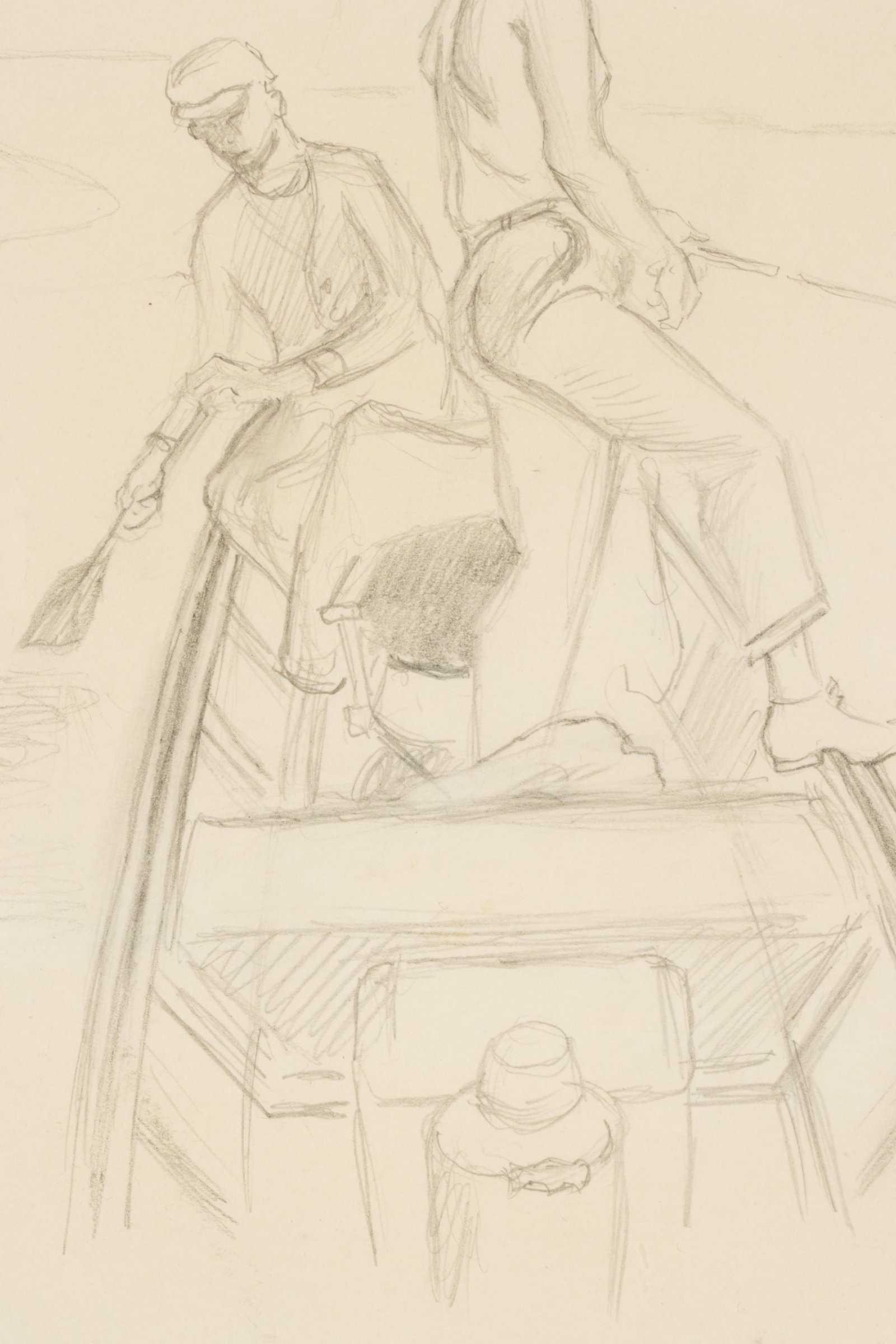 THOMAS HART BENTON: TWO UNSIGNED GRAPHITE STUDIES - 7