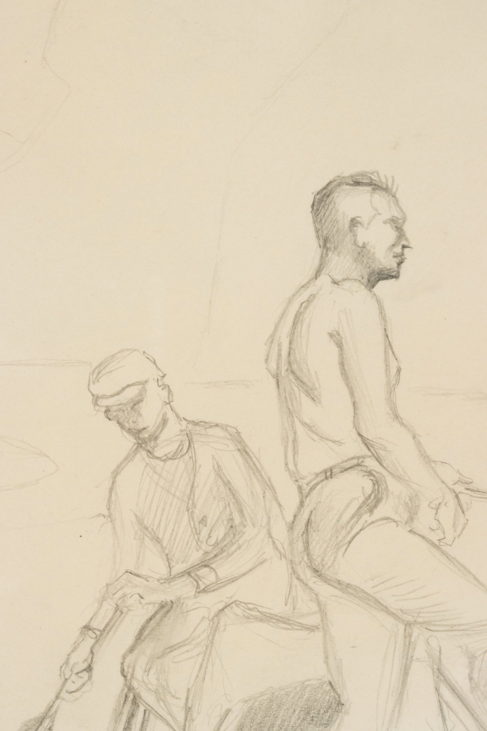 THOMAS HART BENTON: TWO UNSIGNED GRAPHITE STUDIES - 8