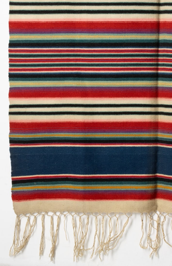 A MEXICAN SALTILLO-STYLE SERAPE - 16