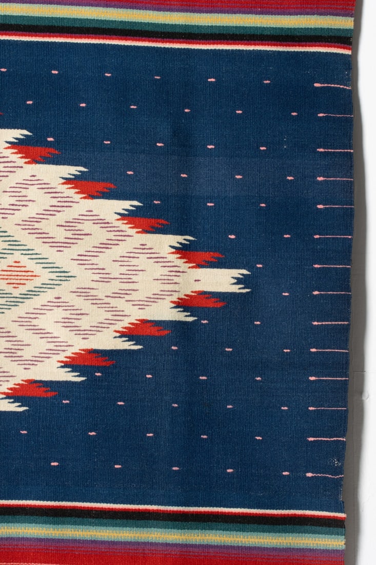 A MEXICAN SALTILLO-STYLE SERAPE - 4