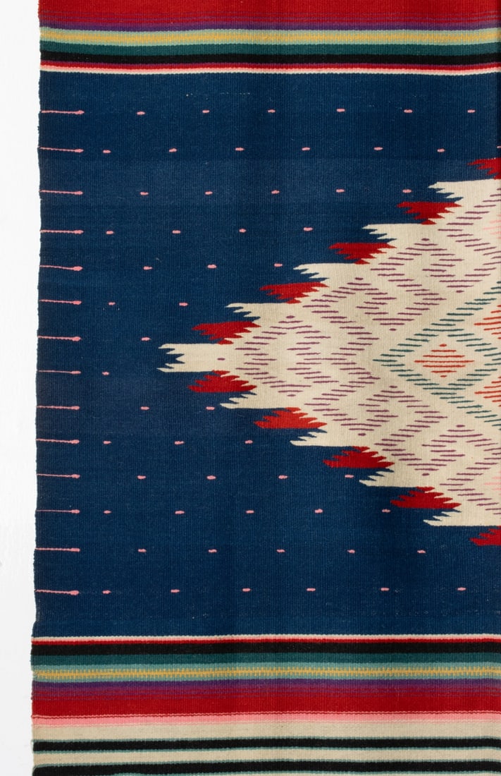 A MEXICAN SALTILLO-STYLE SERAPE - 7