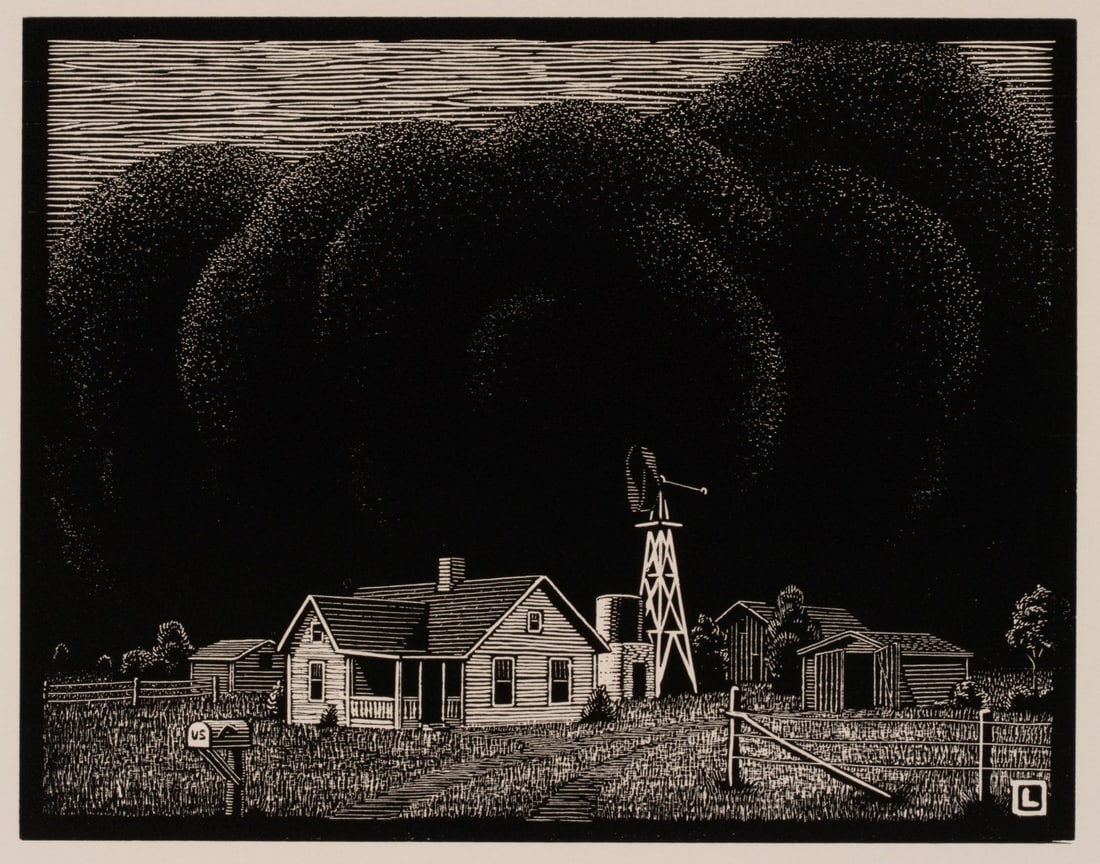 HERSCHEL LOGAN (1901-1987) WOODCUT (1 of 10)