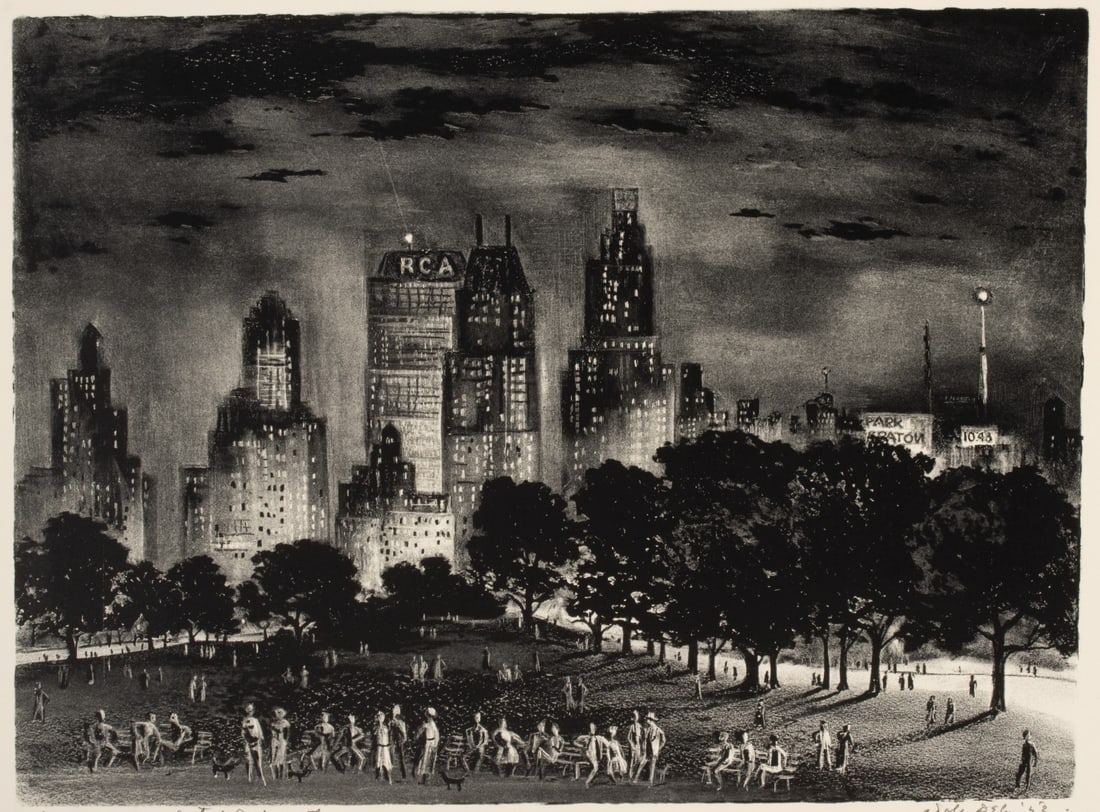 ADOLF DEHN (1895-1968) PENCIL SIGNED LITHOGRAPH (1 of 12)
