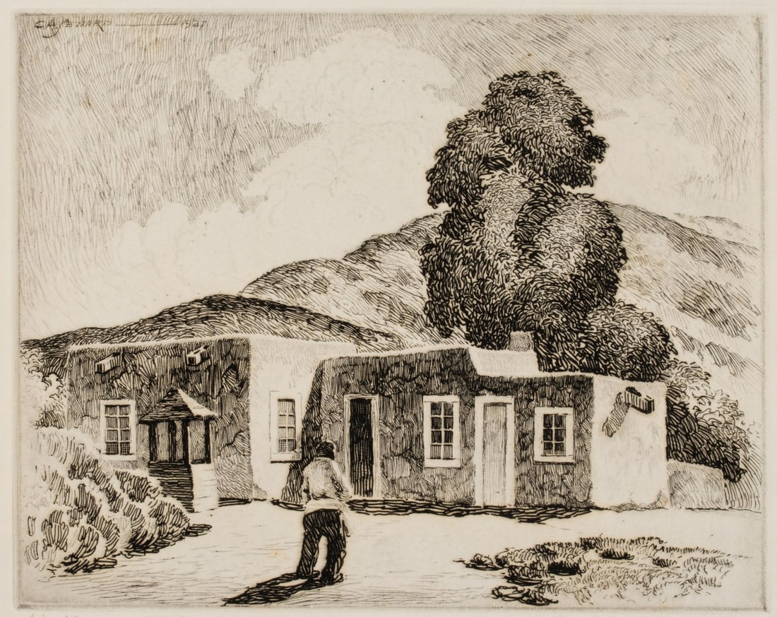 C.A. SEWARD (1884-1939) RARE PENCIL SIGNED ETCHING (1 of 11)