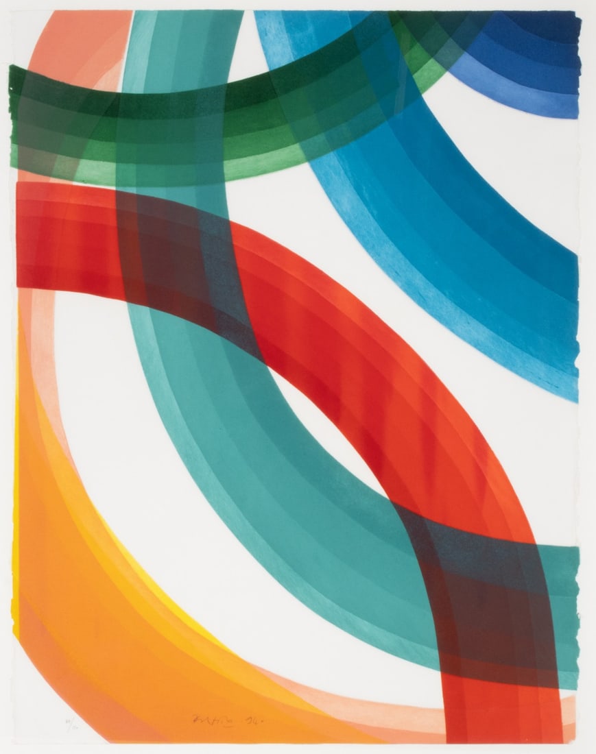 PIERO DORAZIO (1927-2005) PENCIL SIGNED LITHOGRAPH: Piero Dorazio (Italy, 1927-2005) Europa Unita, Francia II 1994 The lithograph in colors, numbered 88 from an edition of 150 prints, is signed by the artist in pencil below the image lower right and ti