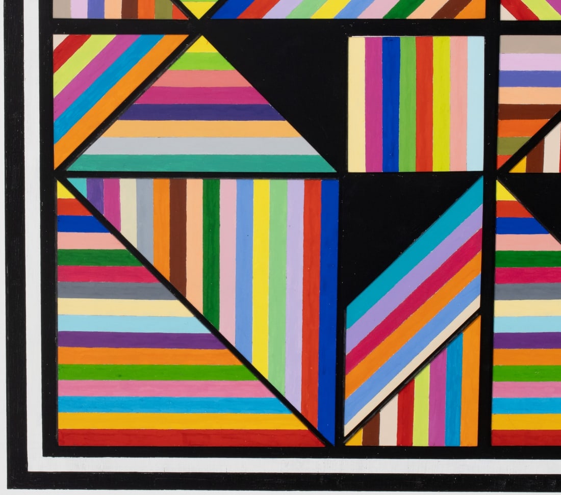 FRANKLIN VAN DAM ACRYLIC PAINTED ASSEMBLAGE ON PANEL - 6