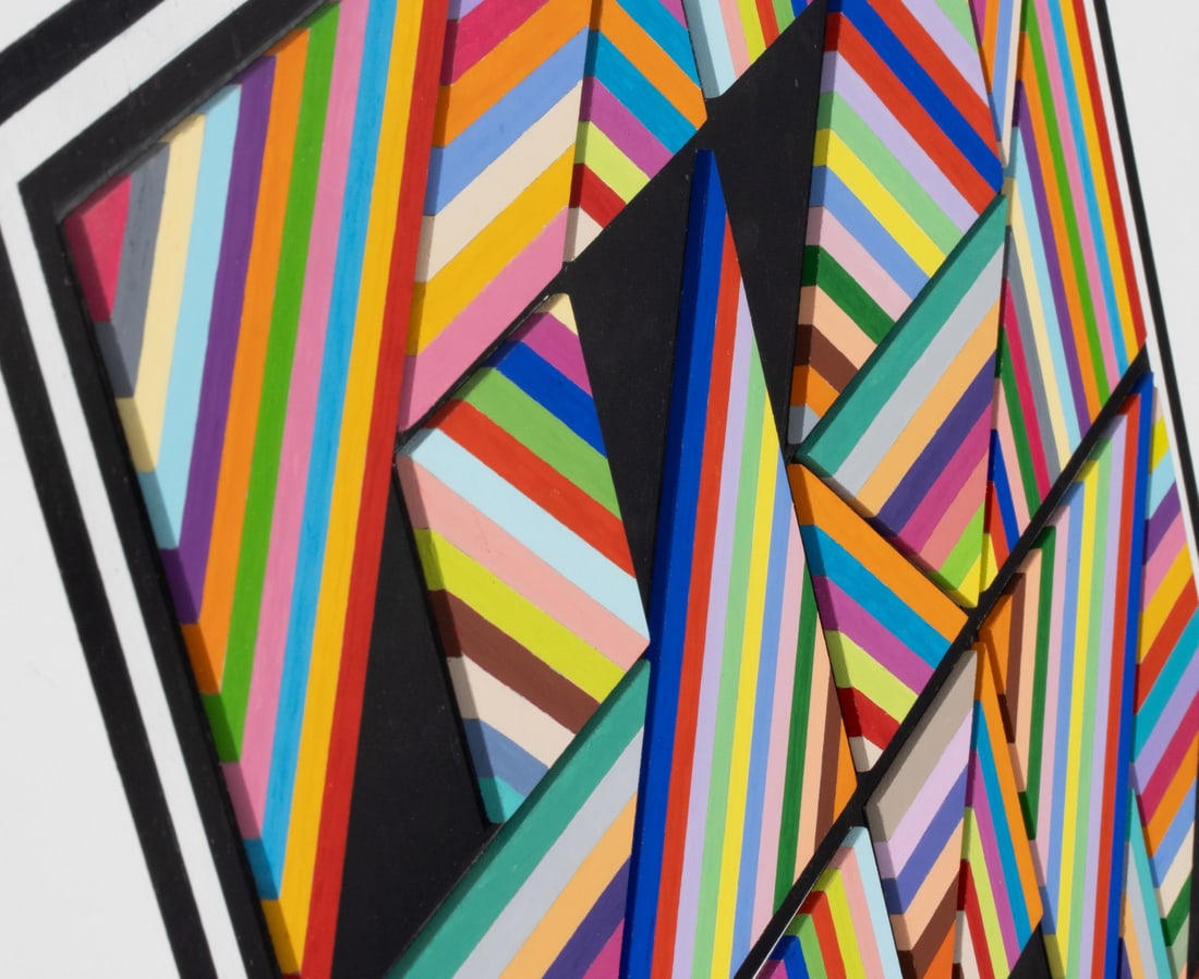 FRANKLIN VAN DAM ACRYLIC PAINTED ASSEMBLAGE ON PANEL - 9