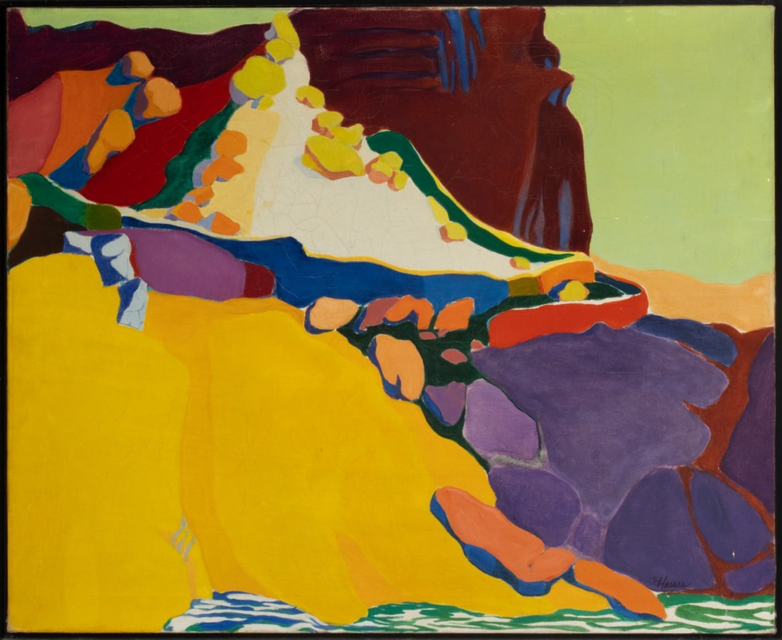 CAROL HAERER (1933-2002) EXPRESSIONIST OIL ON CANVAS (1 of 15)