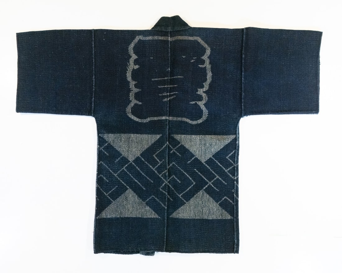 AN INDIGO DYED JAPANESE FIREMAN'S JACKET, ADAIR ESTATE (1 of 3)