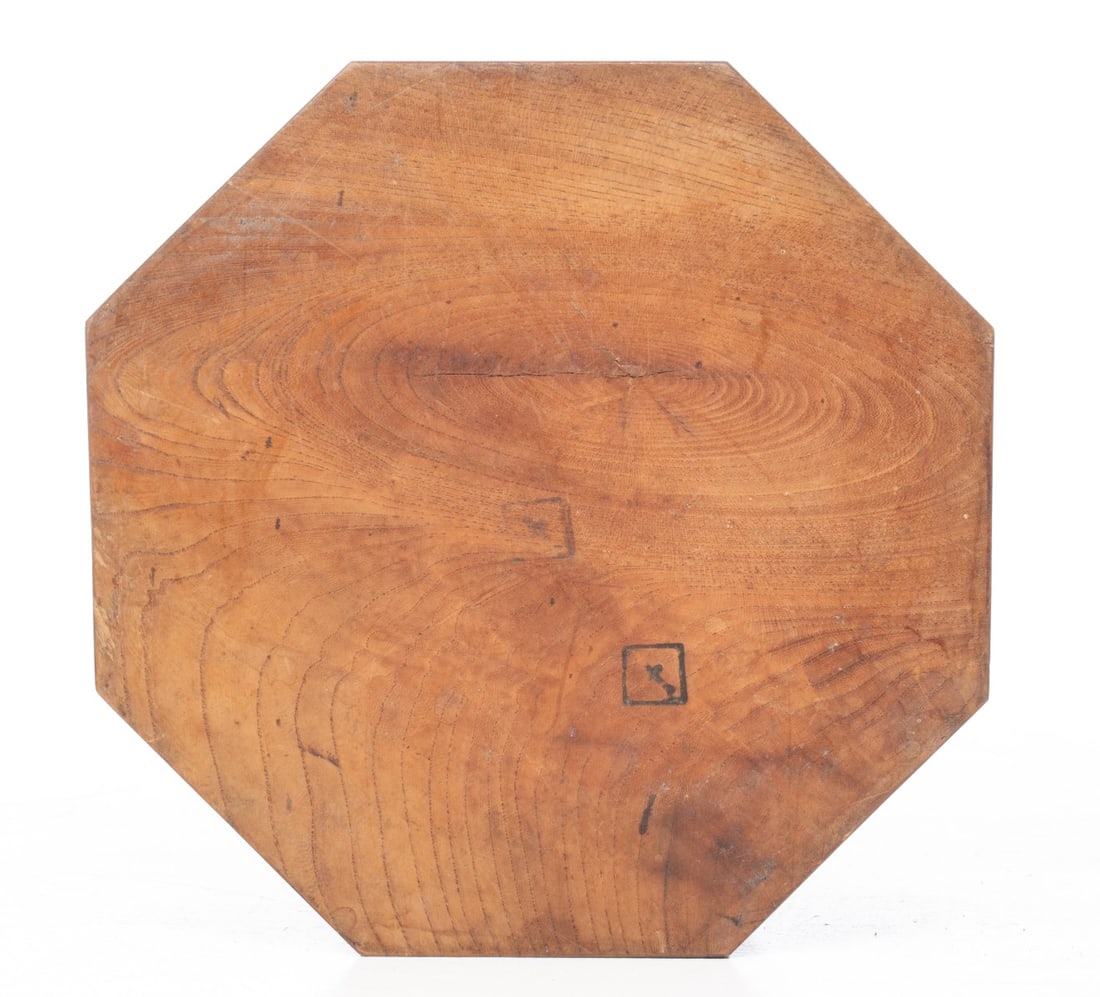 TWO SOLID KEYAKI WOOD TABLETOP STANDS - 5