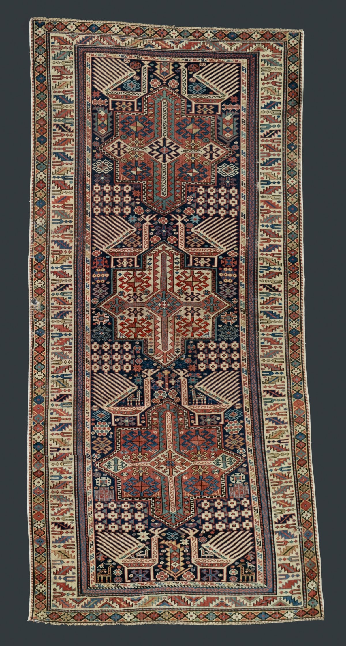 AN AKSTAFA LONG RUG, EAST CAUCASUS, CIRCA 1880 (1 of 9)