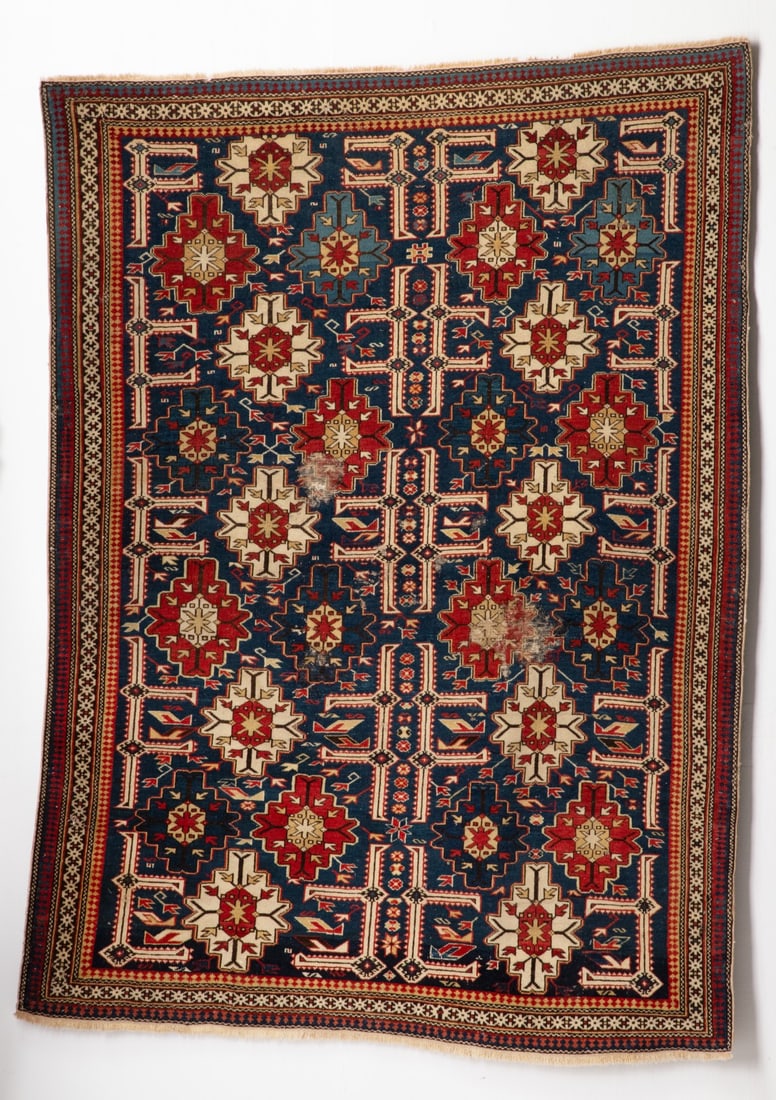 A KUBA AFSHAN RUG, NE CAUCASUS, CIRCA 1880. AS FOUND (1 of 15)