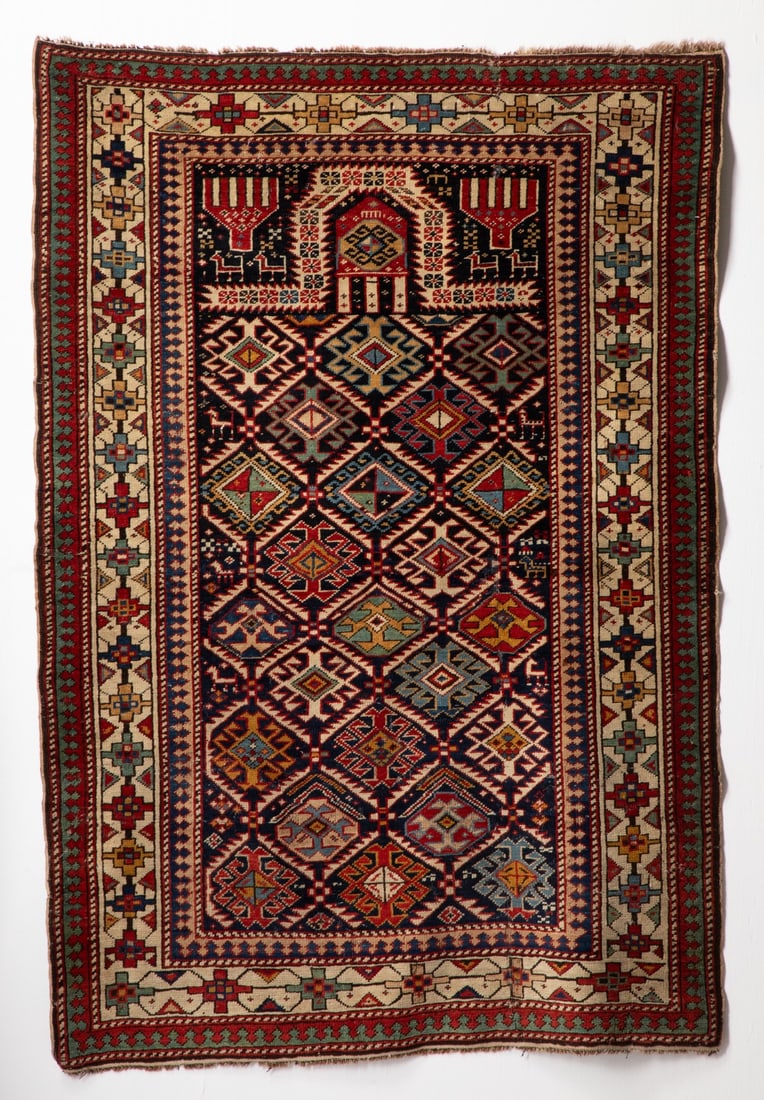SHIRVAN PRAYER RUG, EAST CAUCASUS, CIRCA 1890 (1 of 16)