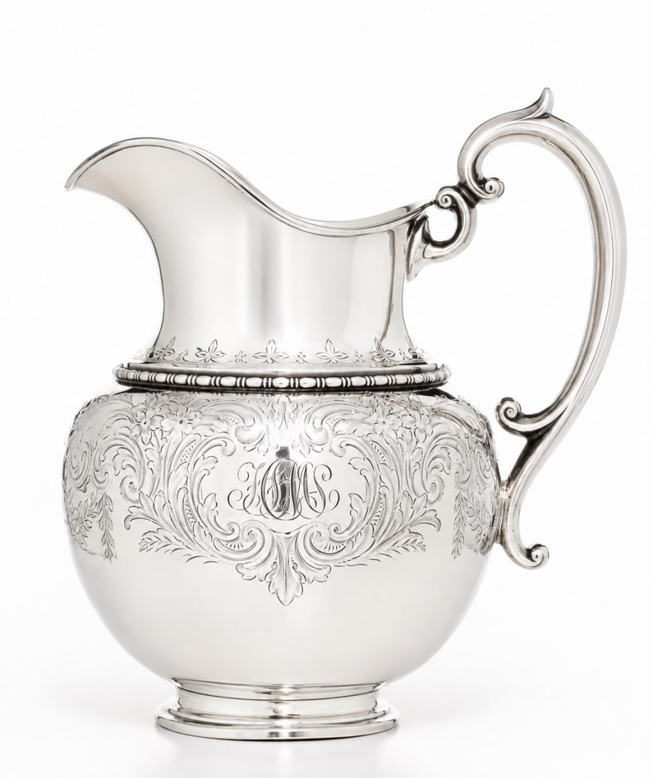 A STERLING SILVER PITCHER SIGNED THEODORE B. STARR (1 of 11)