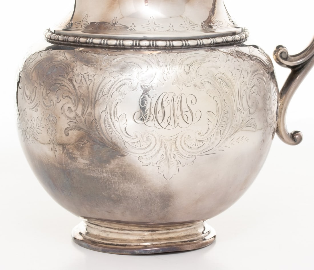A STERLING SILVER PITCHER SIGNED THEODORE B. STARR - 4