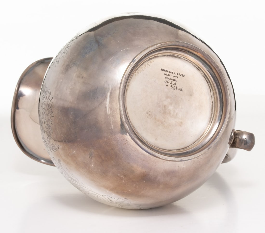 A STERLING SILVER PITCHER SIGNED THEODORE B. STARR - 9