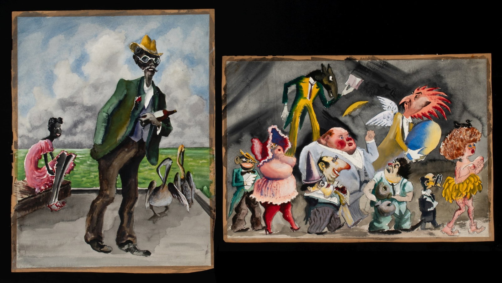 ADOLF DEHN: TWO UNSIGNED PAINTINGS, TWO SIGNED LITHOS (1 of 15)